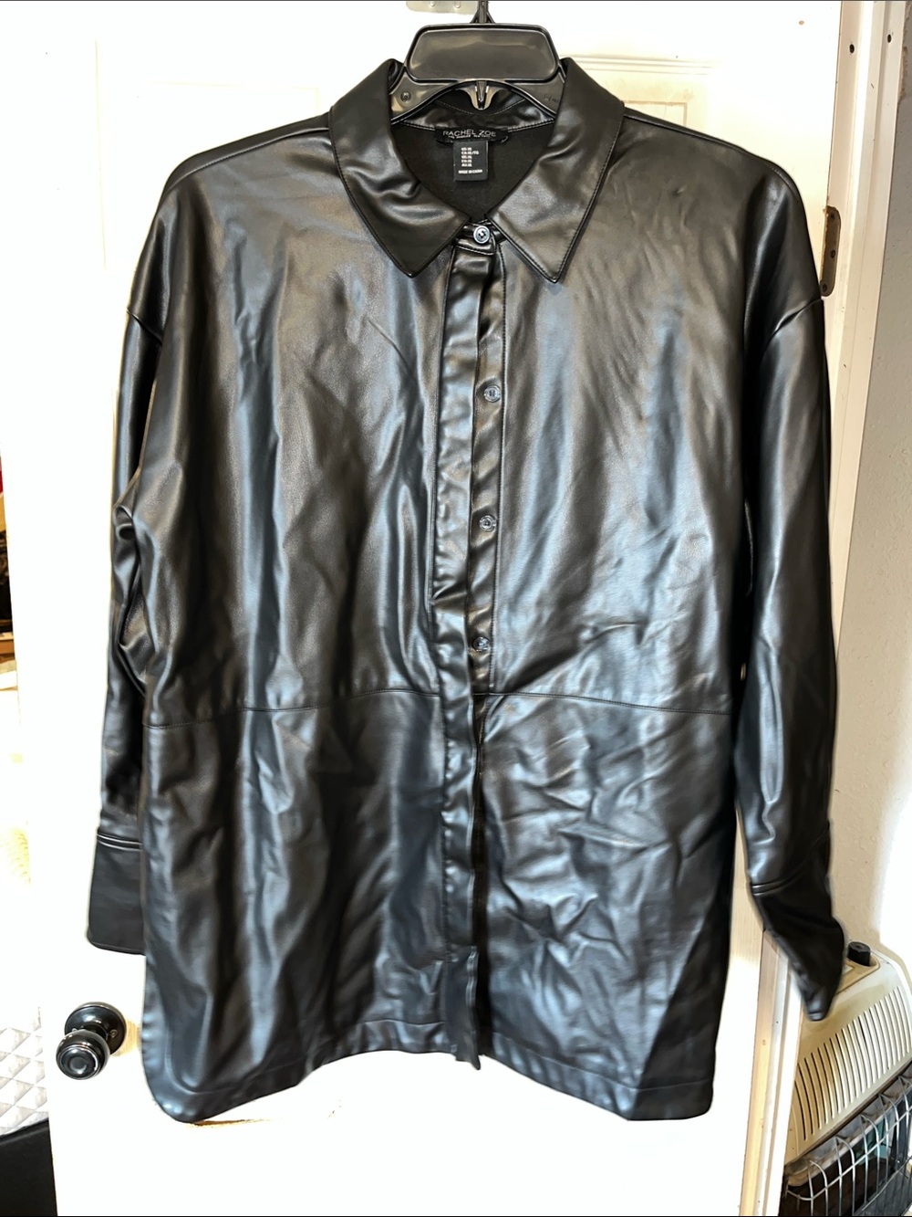Women’s Rachel Zoe, size XL, faux leather, button up jacket.